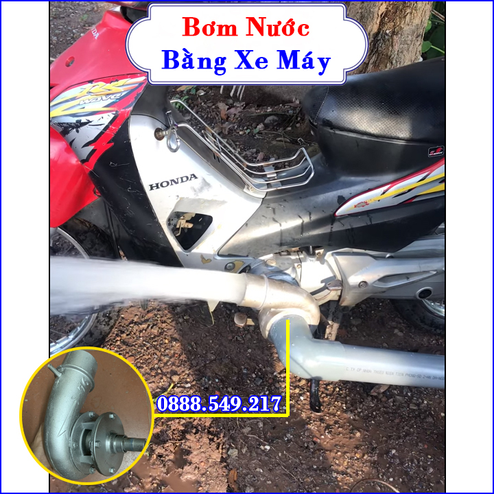 Bơm Nước Gắn Xe Máy Đầu Ra Vào 76