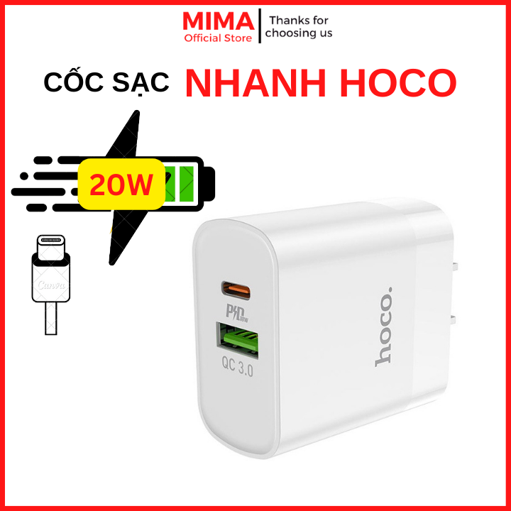 Bộ củ cốc cáp sạc nhanh dòng điện 20w qc3.0 2 cổng usb và typec sang typec hoặc typec sang iphone hỗ trợ công nghệ sạc nhanh cho 7plus 8plus x xs xr 11 12 13 14 pro promax, samsung, oppo, xiaomi, android..