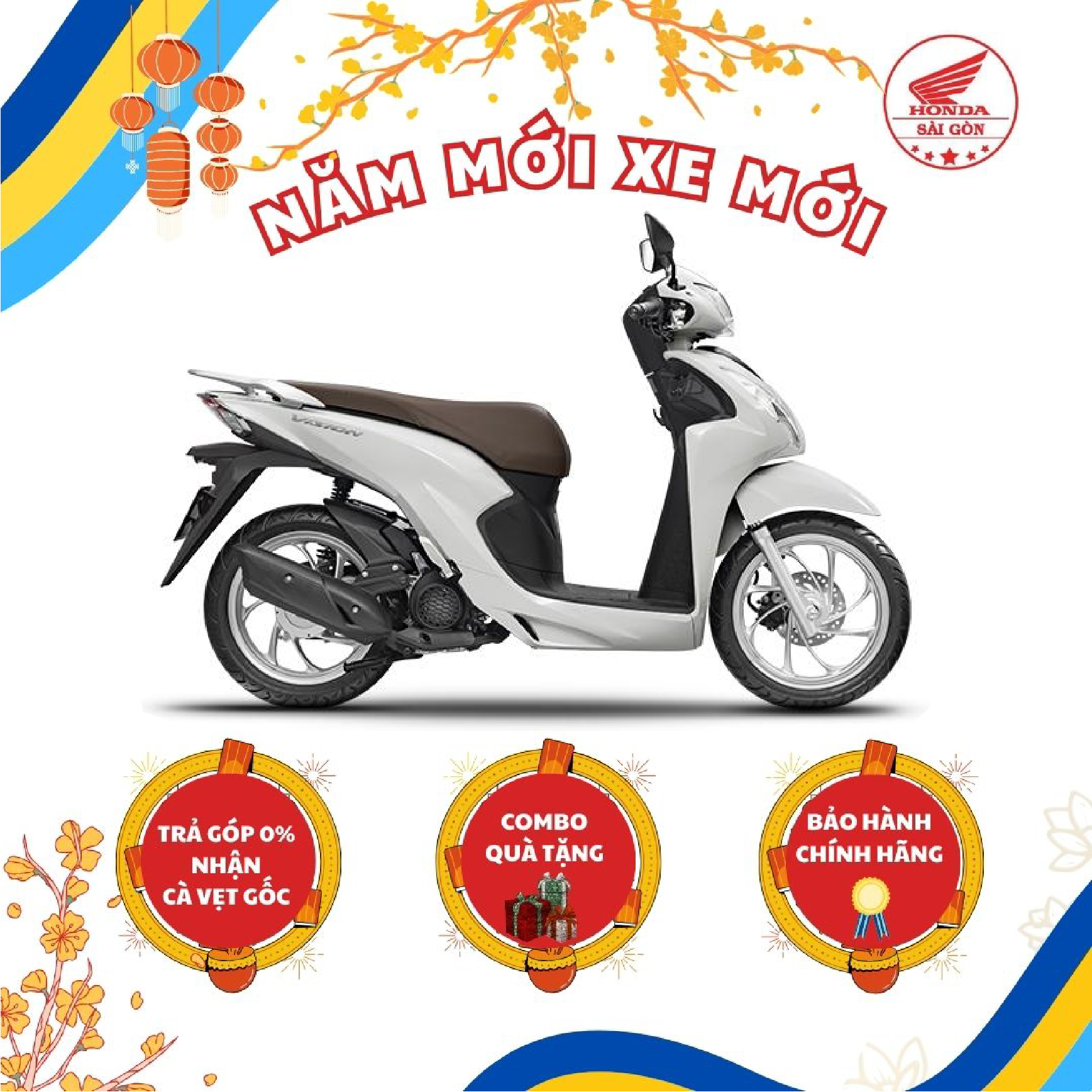 [HCM][Xe máy trả góp 0%]] Xe Máy Honda Vision Cao Cấp 2023