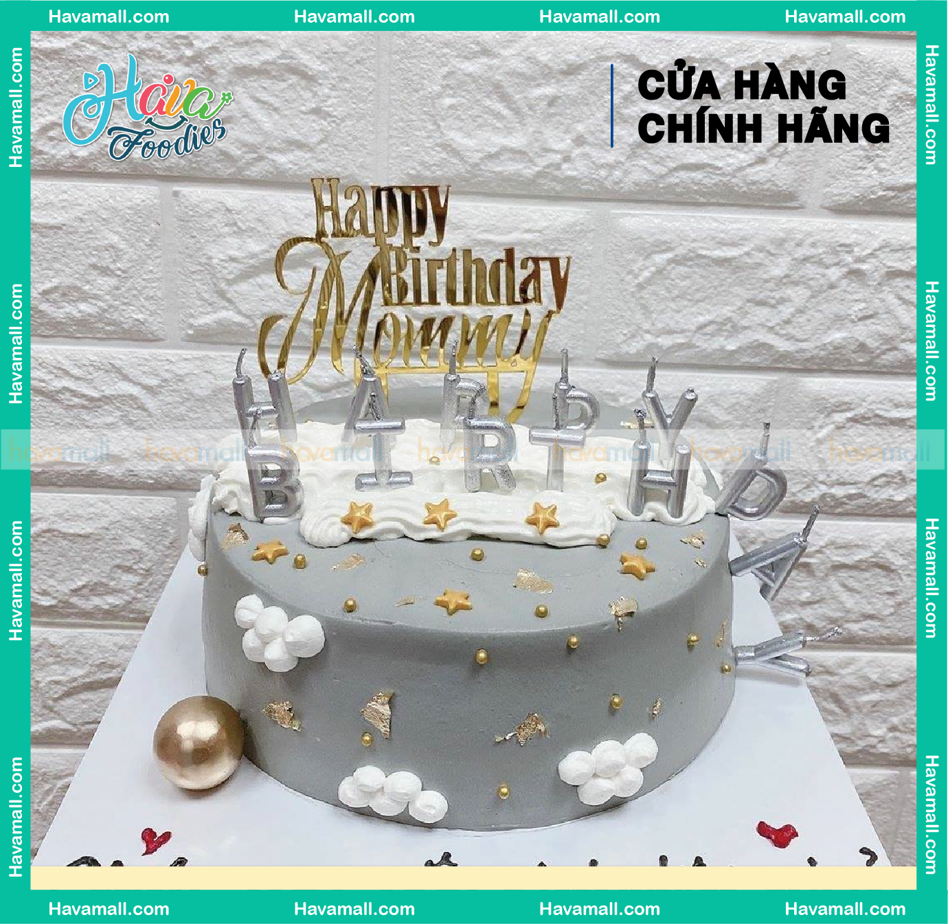 [HCM]Set Nến Happy Birthday Màu Bạc Uncle Bills