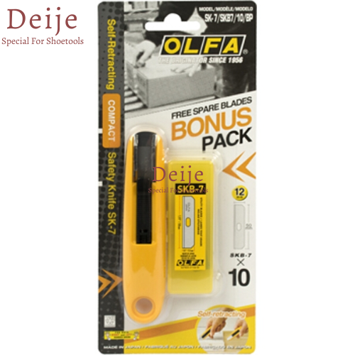 Dao cắt an toàn Nhật OLFA SK-7/SKB7/10/BP (gồm 1 dao SK-7 + 1 hộp 10 lưỡi dao SKB-7)