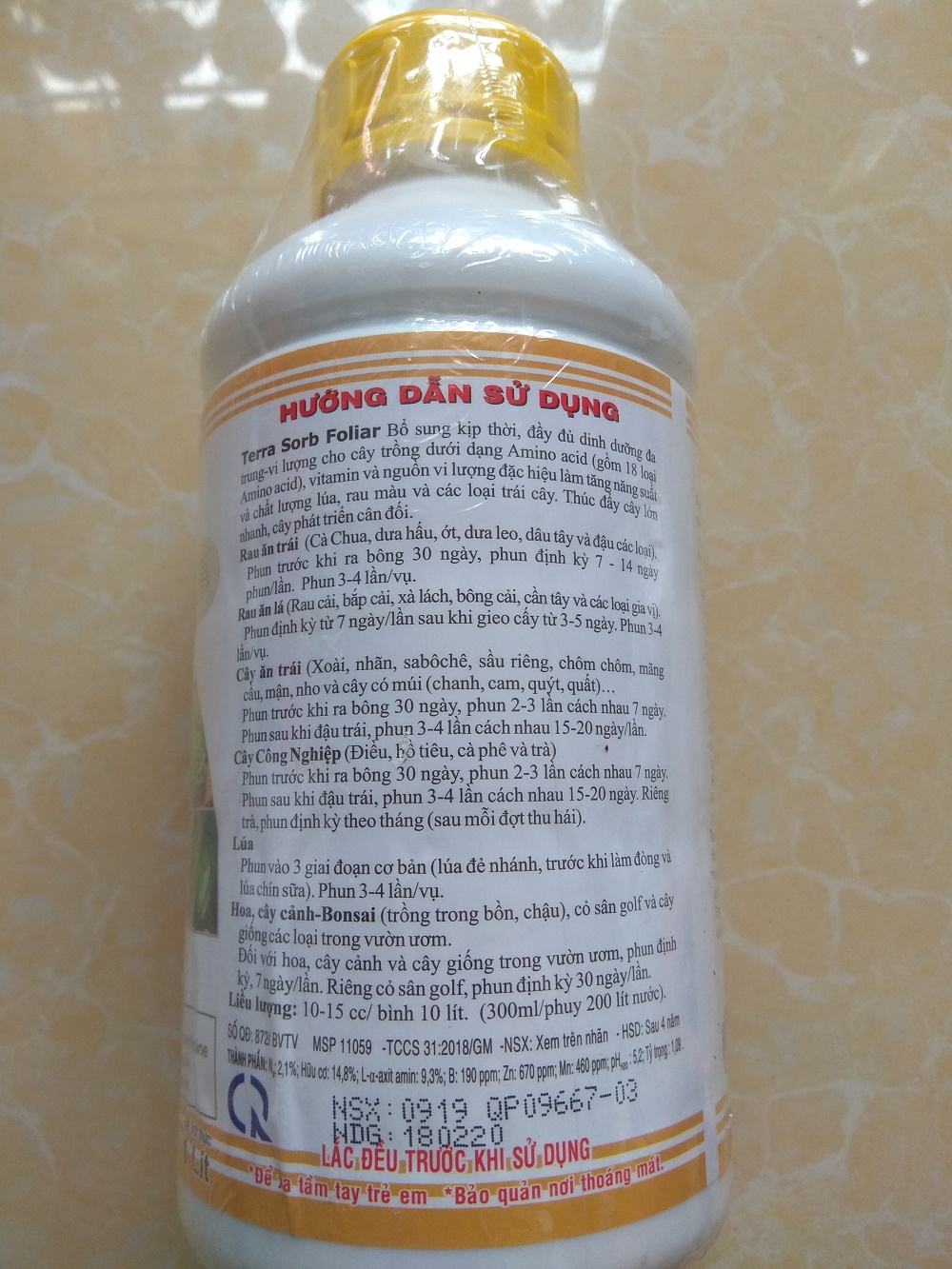 Phân bón siêu to lá terra-sorb foliar - chai 500 ml