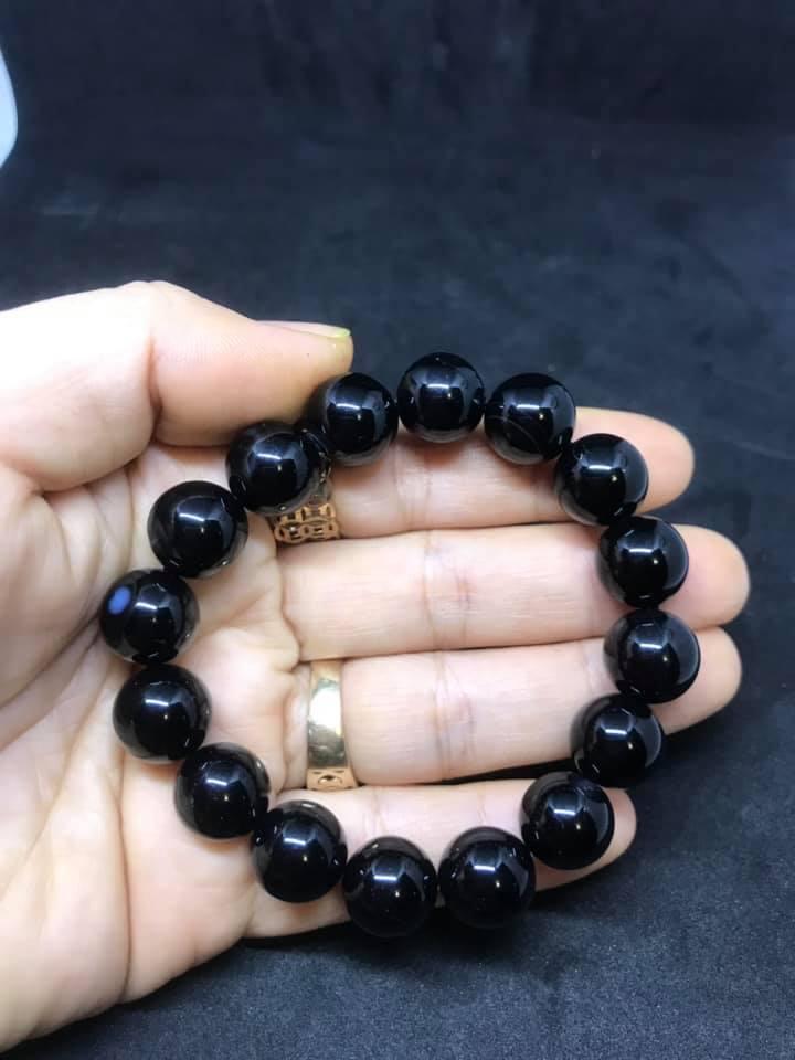 [HCM]VÒNG TAY ĐÁ MÃ NÃO ĐEN 12LY