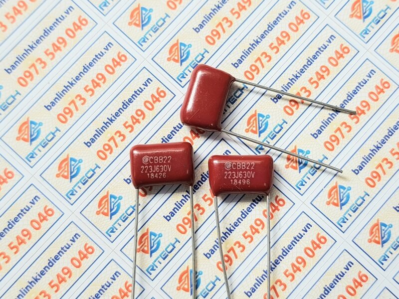 [Combo 20 chiếc] Tụ CBB22 223J 630V ( 223J630V ) 22nF P=10MM
