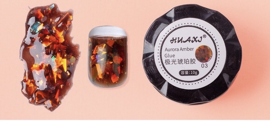 Sơn gel hổ phách set 6 hũ siêu đẹp