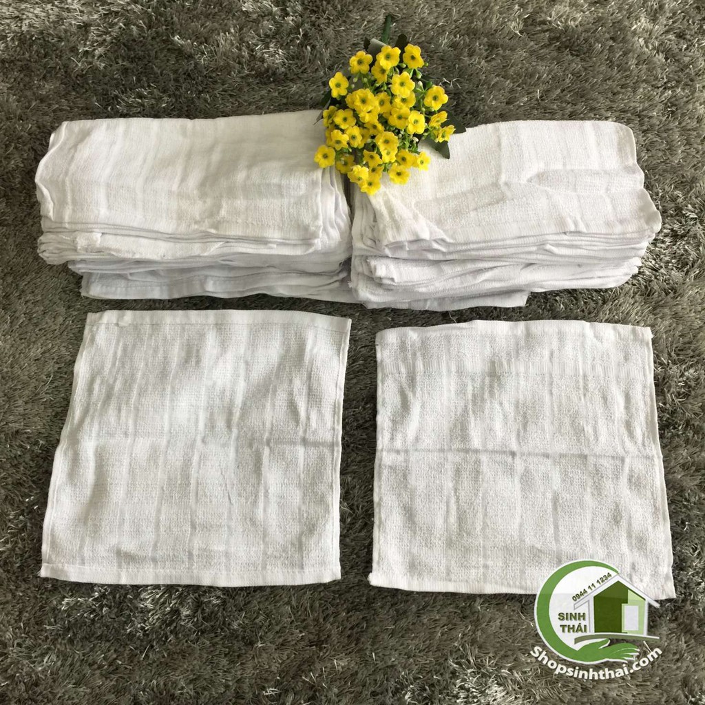 Bộ 3 khăn lau chùi đa năng màu trắng 30 x 30cm