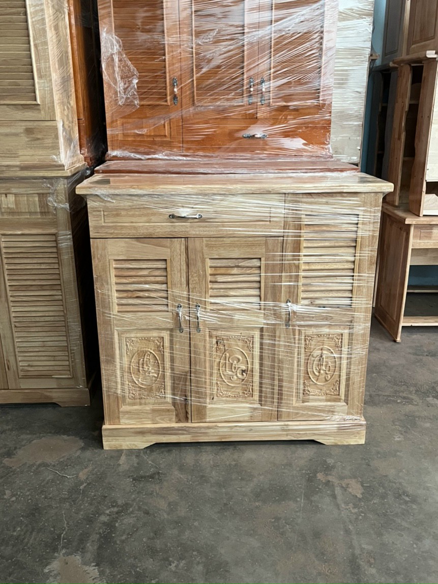 Tủ giày dép gỗ cao su 3 cánh 1M (FREESHIP 50 KM )