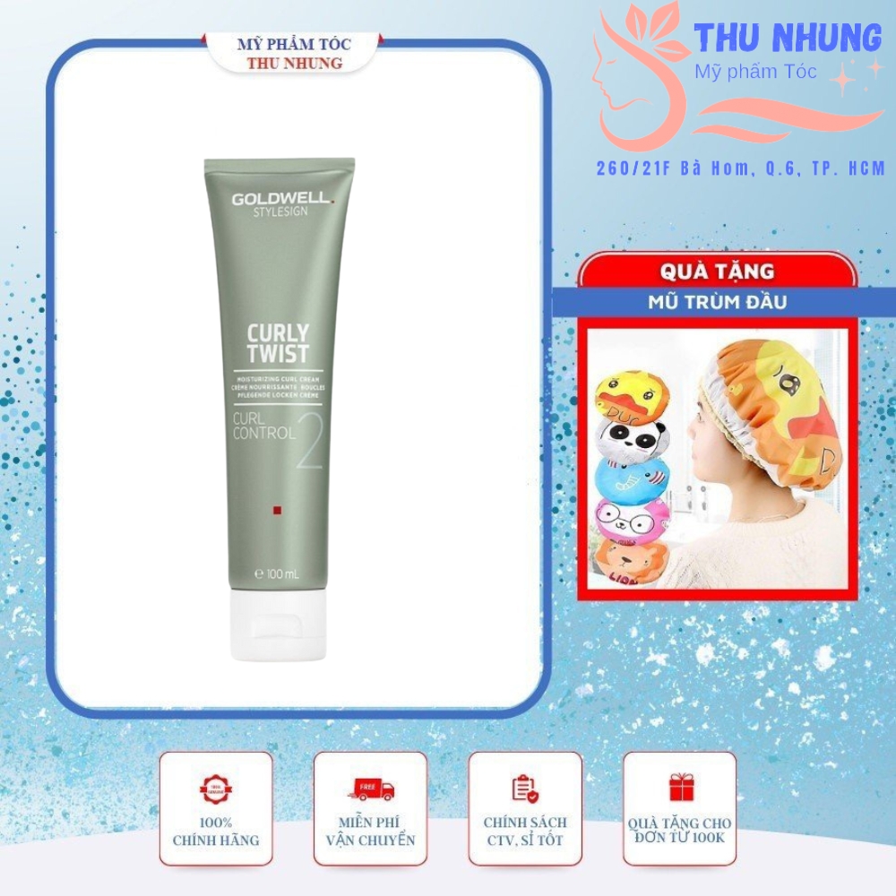 [+Tặng mũ trùm][HCM]KEM TẠO KIỂU TÓC XOĂN CURL TWIST CONTROL GOLDWELL 2 ĐỨC 100ML