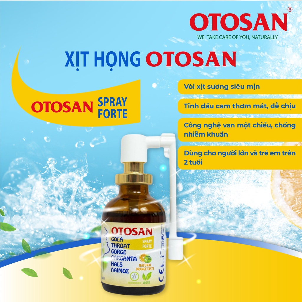 Xịt họng Otosan throat spray forte - Dung dịch giảm ho,đau họng, long đờm,  nhiệt miệng. Chai 30ml | Lazada.vn