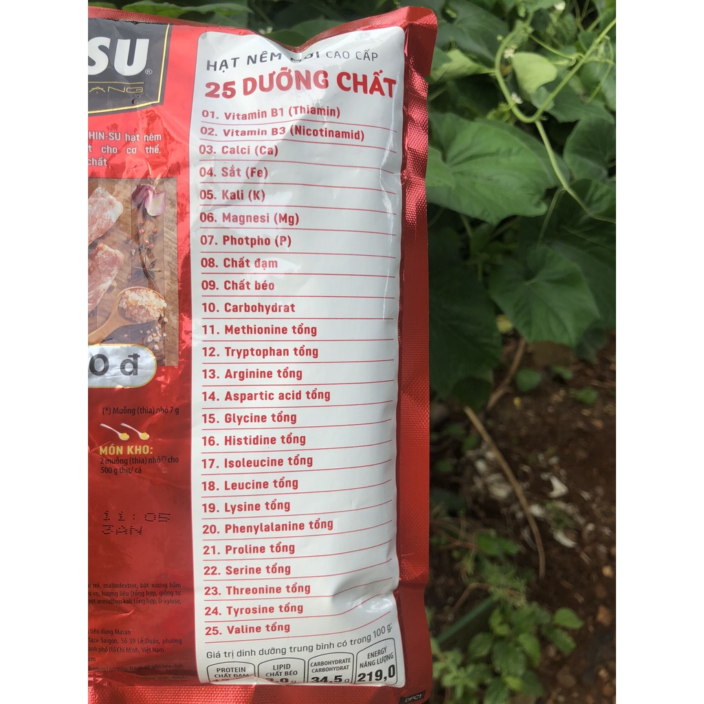 HẠT NÊM CHINSU 25 DƯỠNG CHẤT ( GÓI 400GR ). DATE 07.2022