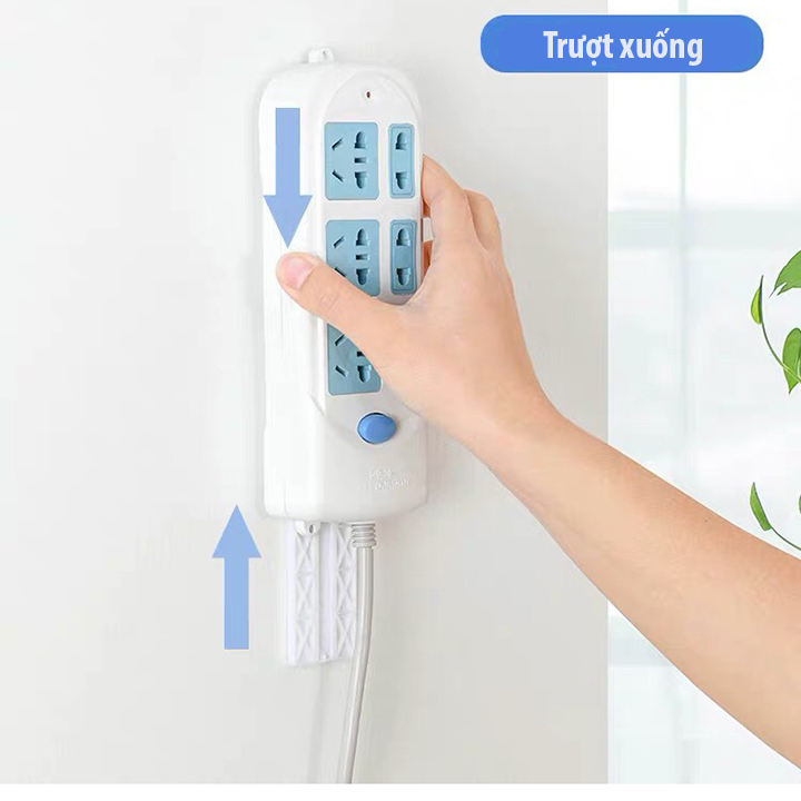 Miếng dán cố định ổ cắm điện treo tường tiết kiệm không gian, miếng dán cố định ổ điện trên bề mặt phẳng