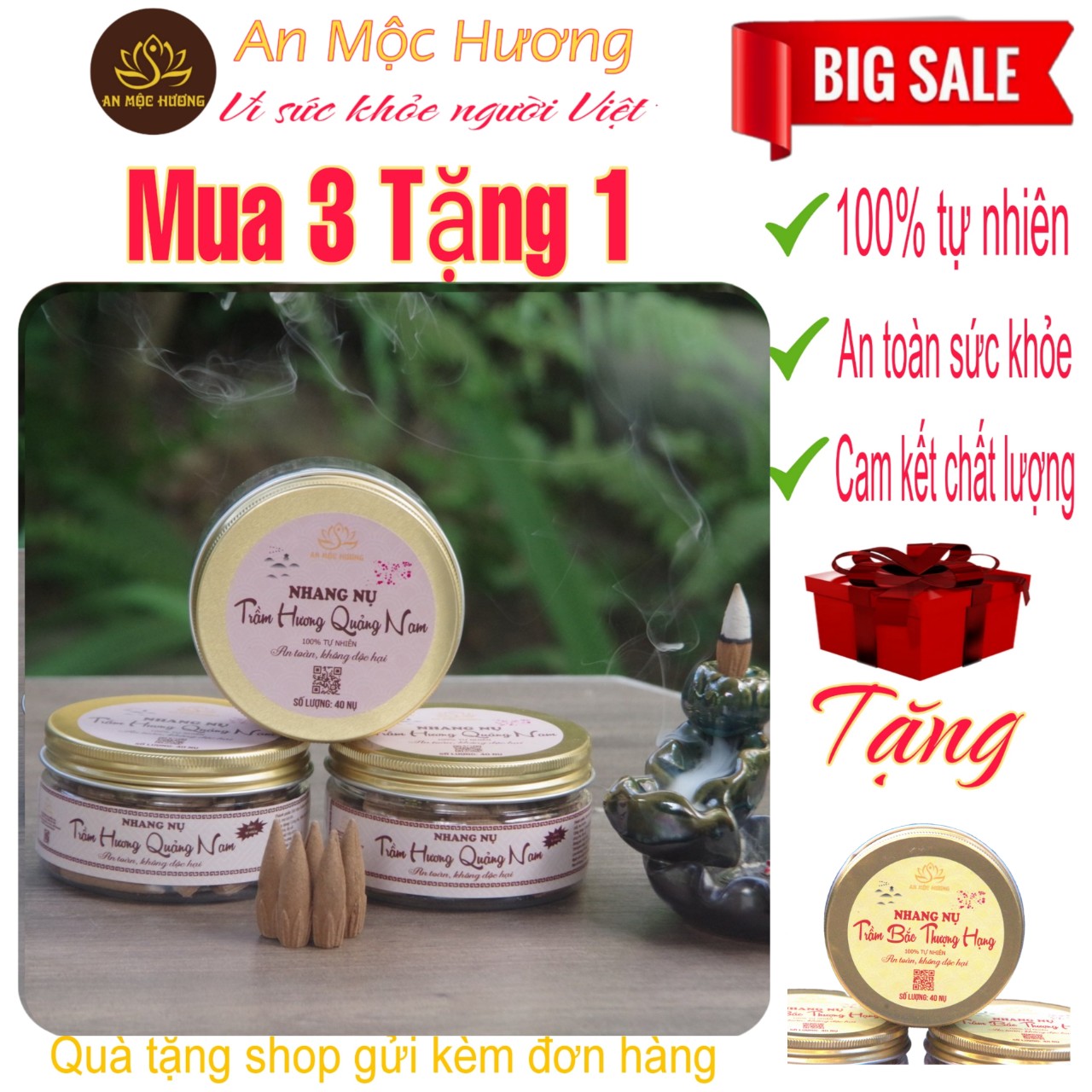 Nụ Trầm Hương Quảng Nam - An Mộc Hương, trầm hương 100% tự nhiên, trầm hương xứ quảng, trầm hương khói ngược, trầm hương chuẩn cao cấp