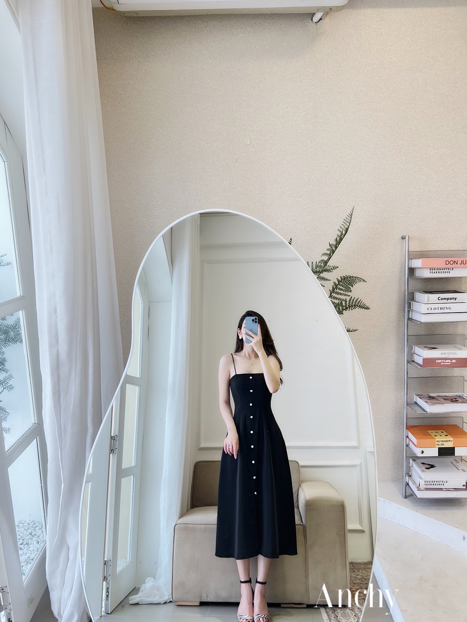 Đầm 2 dây lụa - AD009