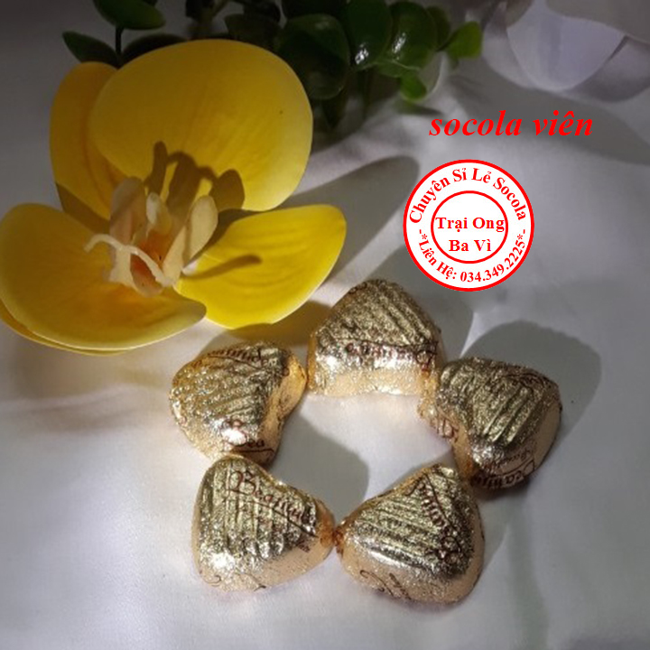 Socola Đen Viên Hình Trái Tim Túi 20 Viên
