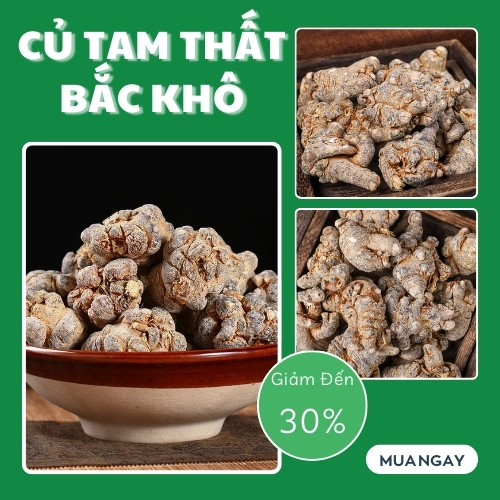 Củ tam thất bắc Khô Cao Cấp 100g Tấn Phát ( Củ To Đều Nhiều Năm Tuổi) - Hàng công ty chất lượng cao