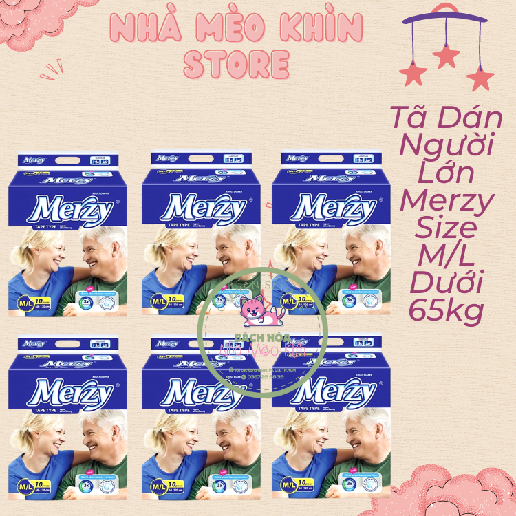 Tã Dán Người lớn Merzy Zize M/L gói 10 Miếng
