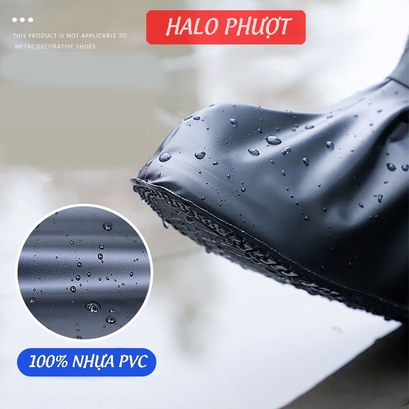 Ủng bọc giày đi mưa nhựa PVC (cao cấp dày)