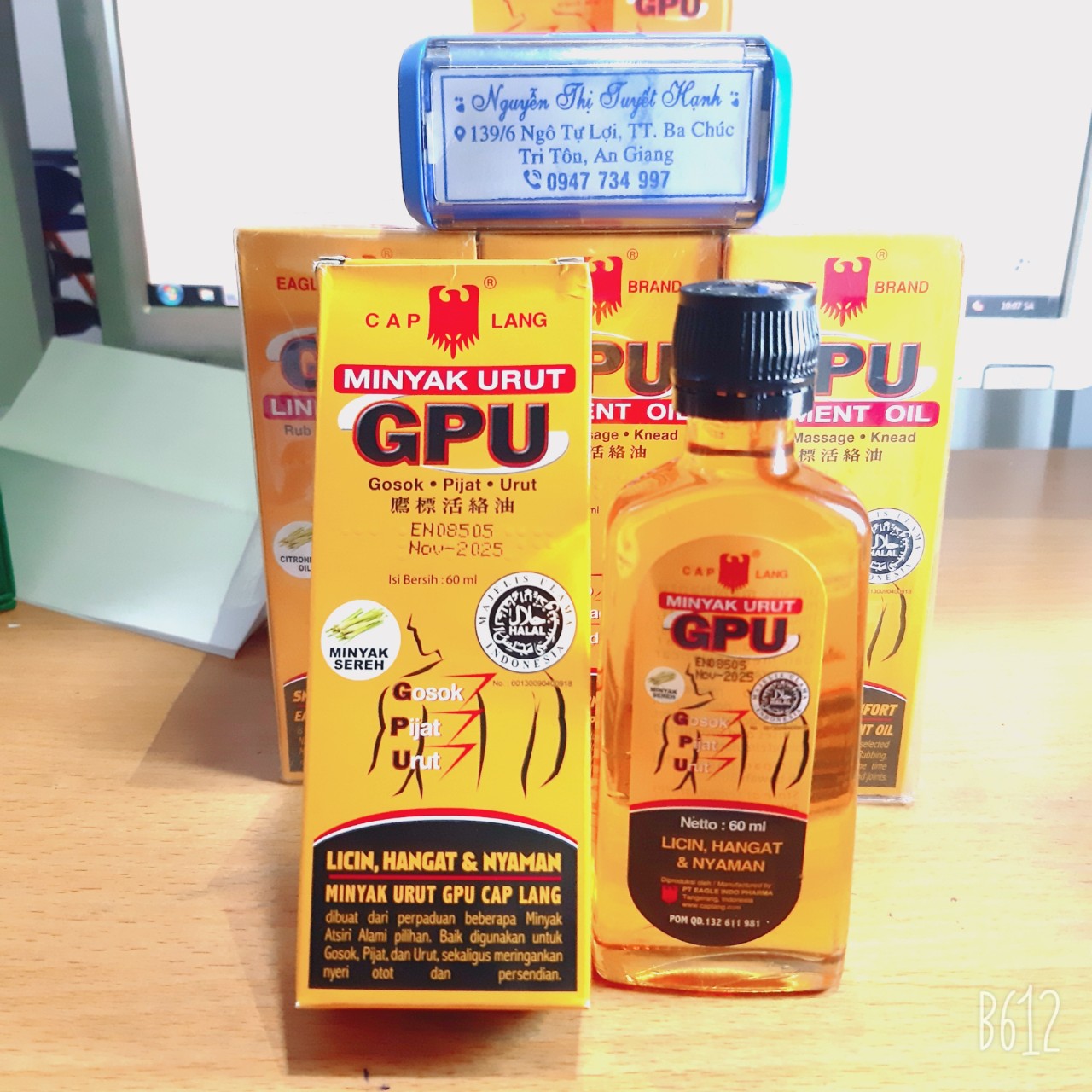Combo 12 chai Dầu nóng Minyak Urut GPU