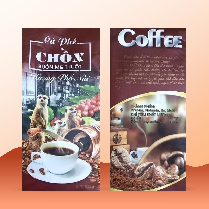 500Gram Cà phê pha phin Chồn Buôn Mê Thuột
