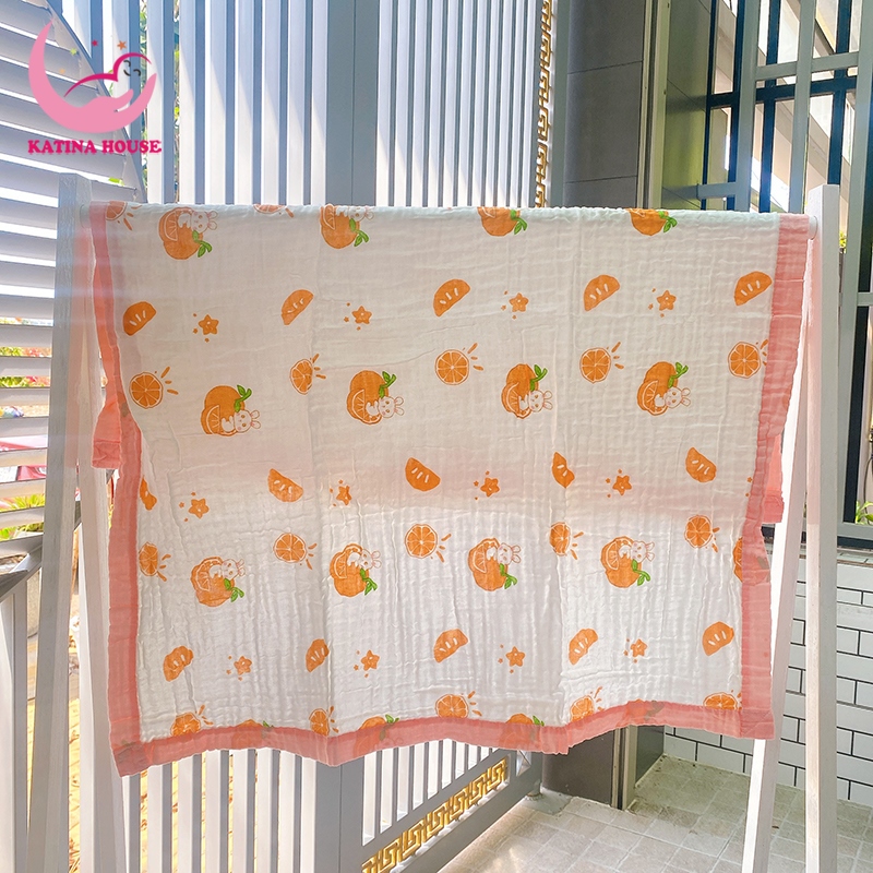 Aden 6 layer bamboo fiber cool soft 90x110cm babies's towel sharp pattern with edge extremely beautiful