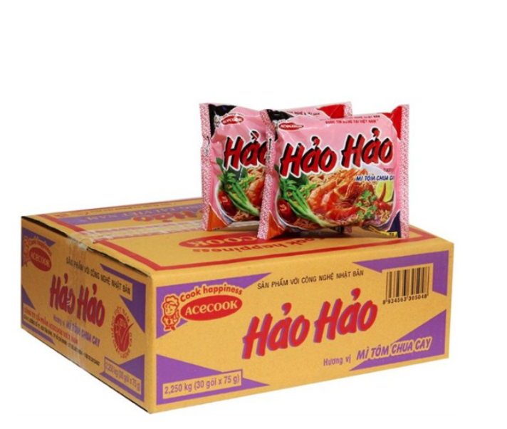 Thùng 30 Gói Mì Tôm Hảo Hảo Chua Cay 75g