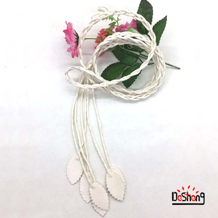 Thắt lưng dây nịt nữ cột eo dây da bện rít chiếc lá