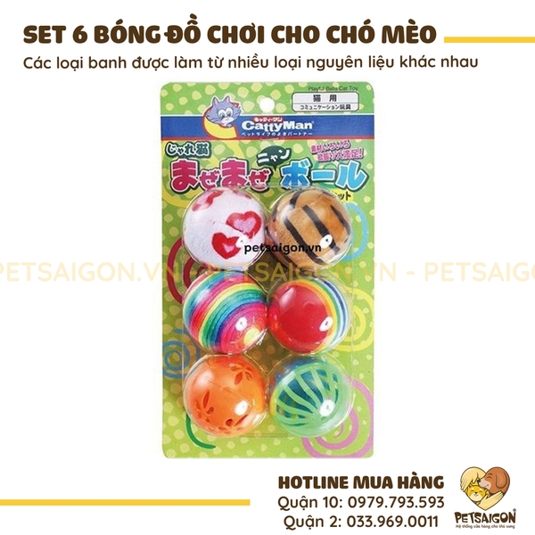 SET BÓNG ĐỒ CHƠI DÀNH CHO CHÓ MÈO