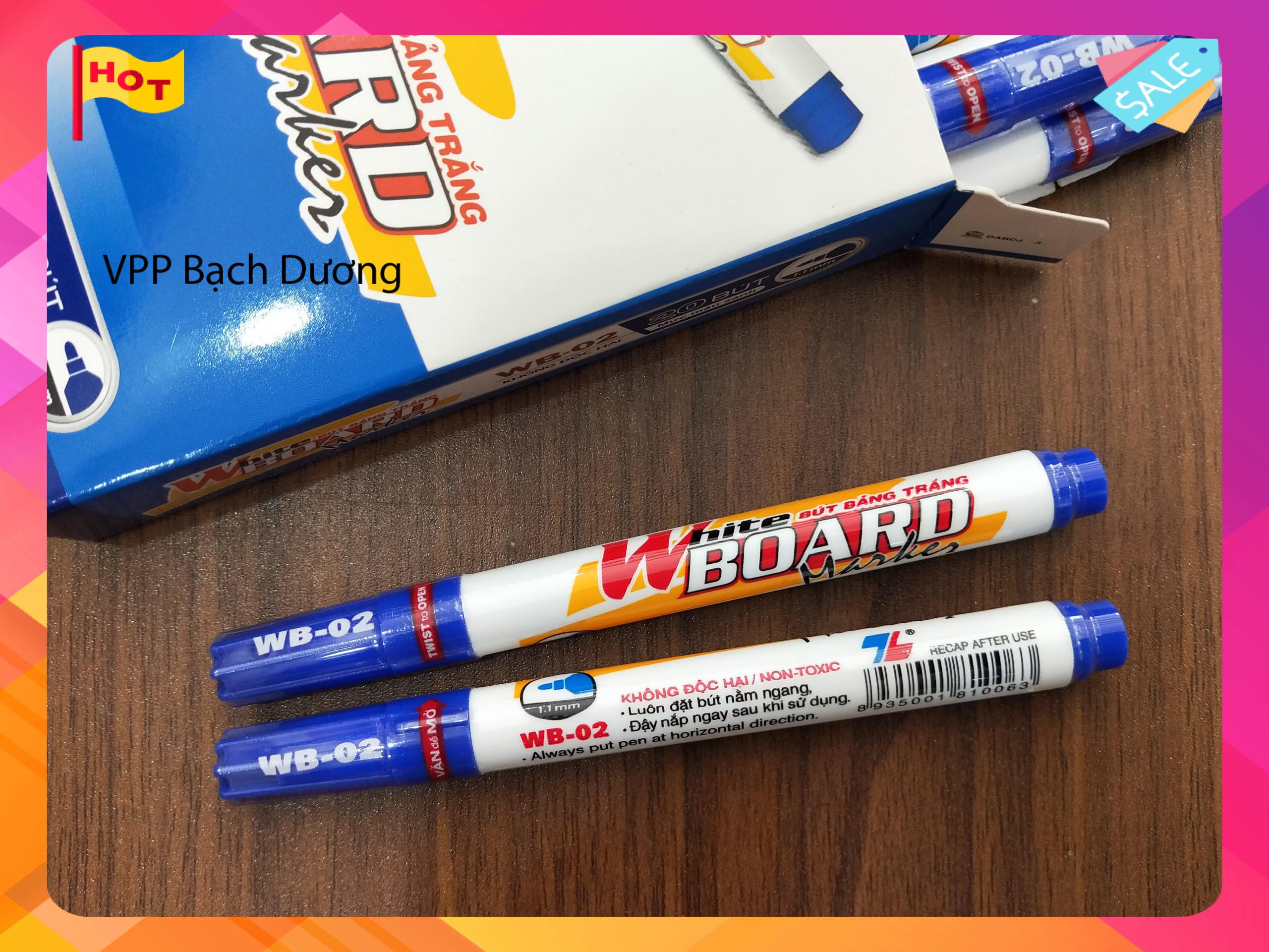 Bút lông bảng TL WB 02 - Bút lông bảng nhỏ - Hộp/20 cây - ngòi 1.1mm