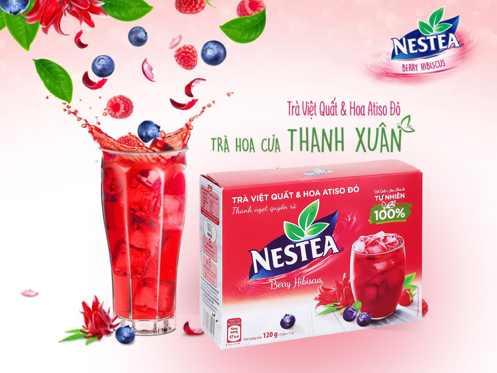 Nestea box red Blueberry Tea 120g (10 packs x 12g)