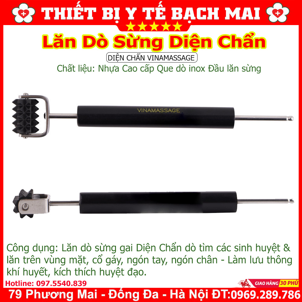 Lăn đinh đôi lớn, dụng cụ diện chẩn vinamassage