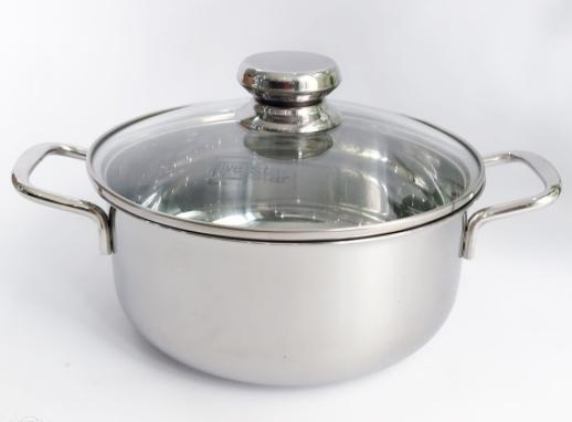Bộ Nồi Inox 5 Chiếc Fivestar 3 đáy (Nắp Kính & Nắp Inox)