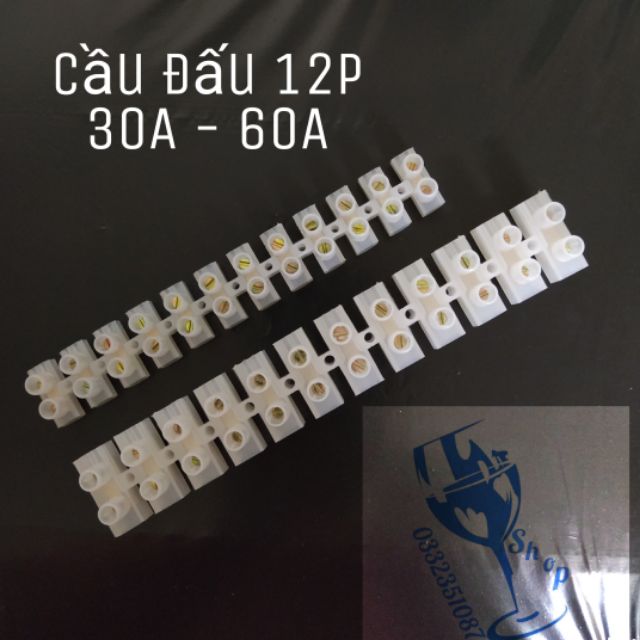 Cầu đấu điện plastics terminal 12p 30a - 60a