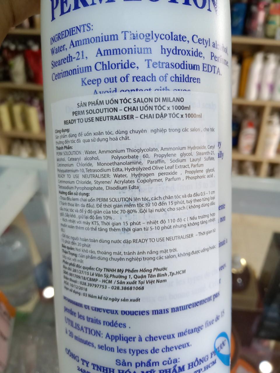 UỐN TÓC SETTING CAO CẤP SALON DI MILANO COLLAGEN HP 1000ML