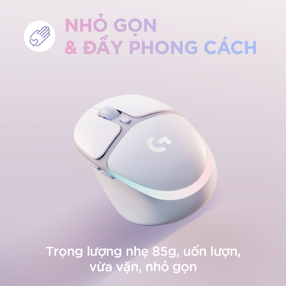 Chuột gaming không dây Logitech G705 Bluetooth & LIGHTSPEED, RGB , gọn nhẹ 85g, 6 nút lập trình - Hàng chính hãng