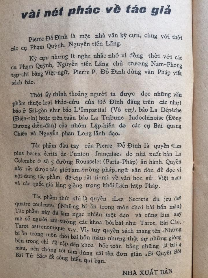 Sách Bí Quyết Bói Bài Tứ Sắc