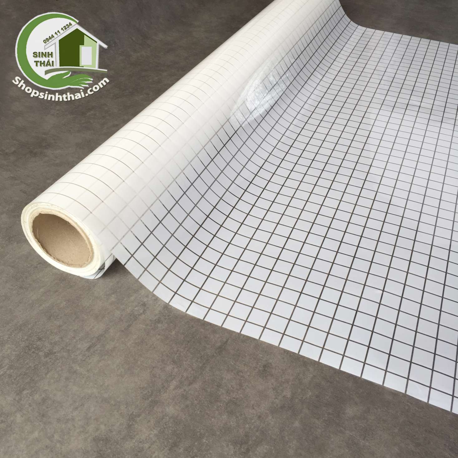 [HCM]Giấy Dán Kính Cao Cấp Sọc Caro Màu Trắng - [ 50cm x Khổ 100cm ] Có Sẵn Keo