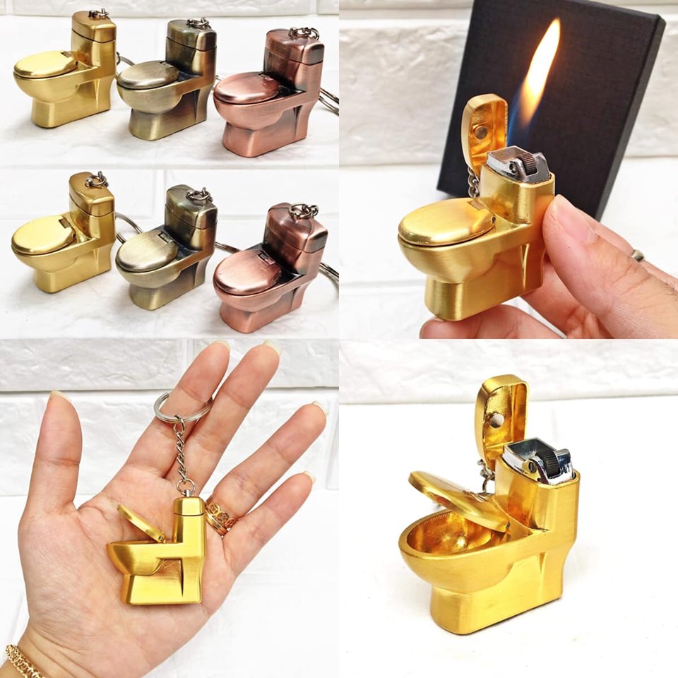 BẬT LỬA KIÊM  MÓC KHÓA HÌNH BỒN CẦU ĐỘC ĐÁO