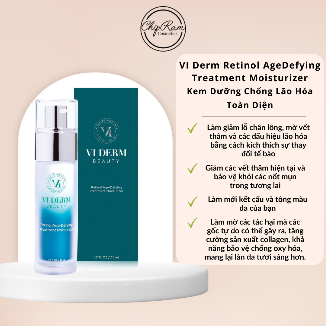 Kem dưỡng ẩm chống lão hóa toàn diện viderm retinon age-defying treatment moisturizer 50ml