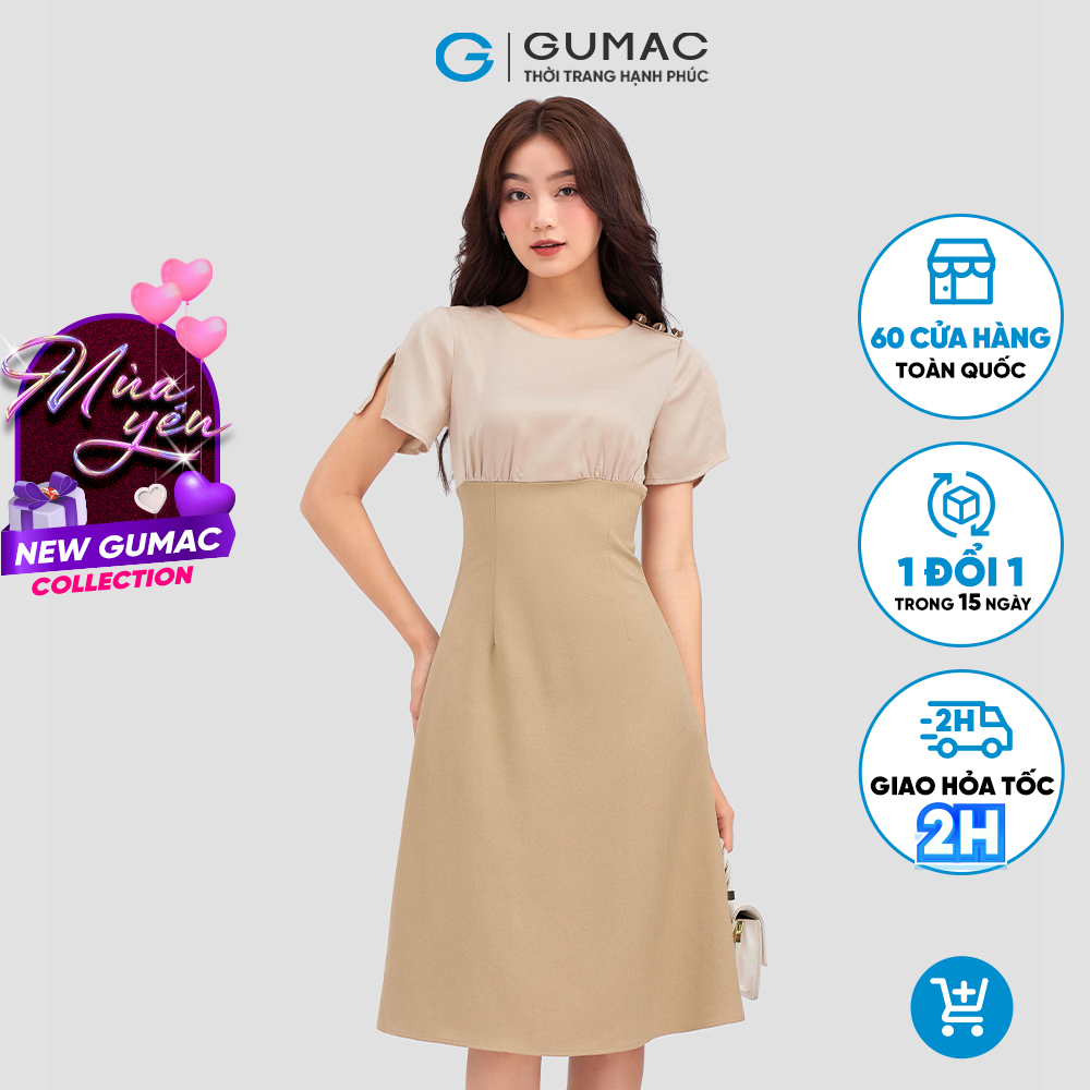 Đầm tay xẻ DC12057 thời trang GUMAC