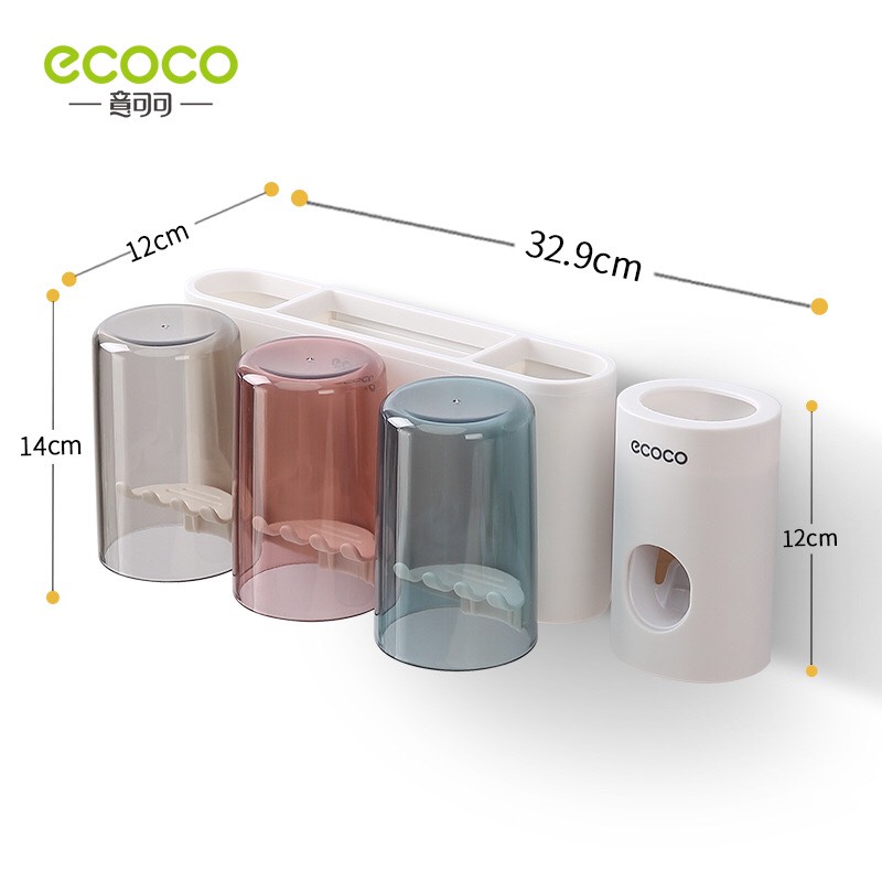 KỆ ĐỰNG ĐỒ PHÒNG TẮM ECOCO 2/3/4 CỐC TRONG SUỐT SẠCH SẼ
