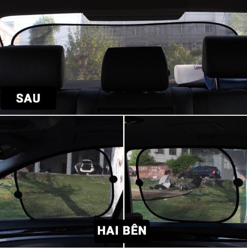 Bộ 5 tấm che nắng dạng lưới màu đen