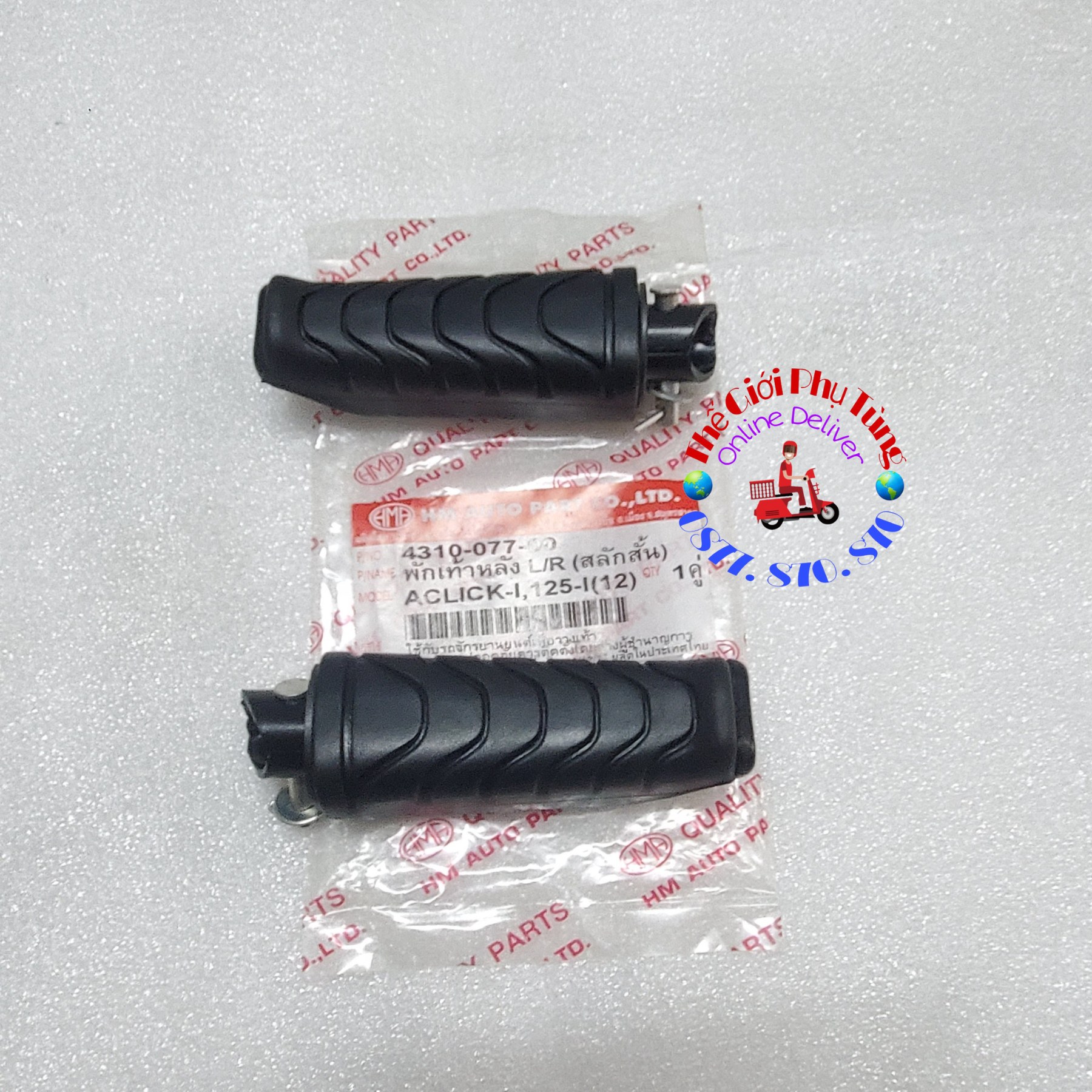 Cặp gác chân sau vario 125, click thái, ab 110 zin - 4310-077-00