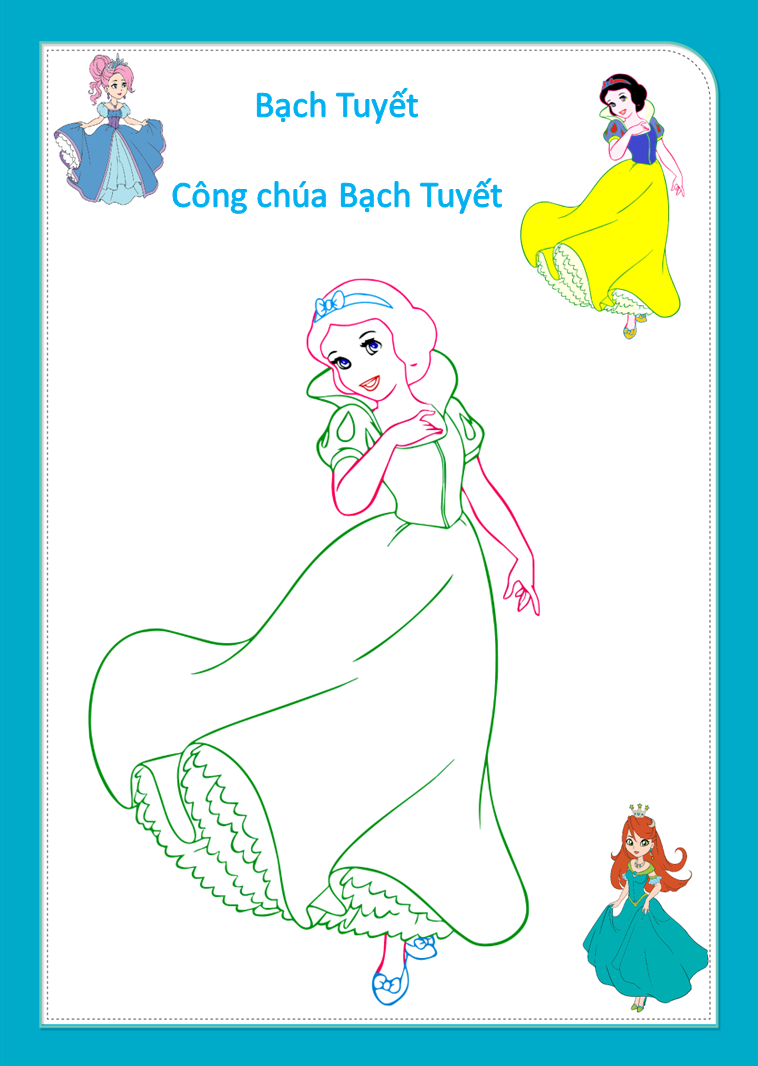 TÔ MÀU CÙNG BÉ : Các nàng công chúa