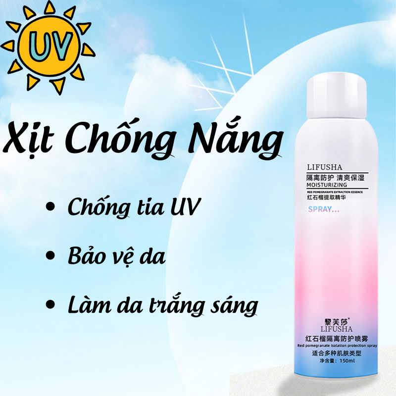 Xịt Chống Nắng Trắng Da Maycreate 150ml Spf35 HÀNG NỘI ĐỊA TRUNG