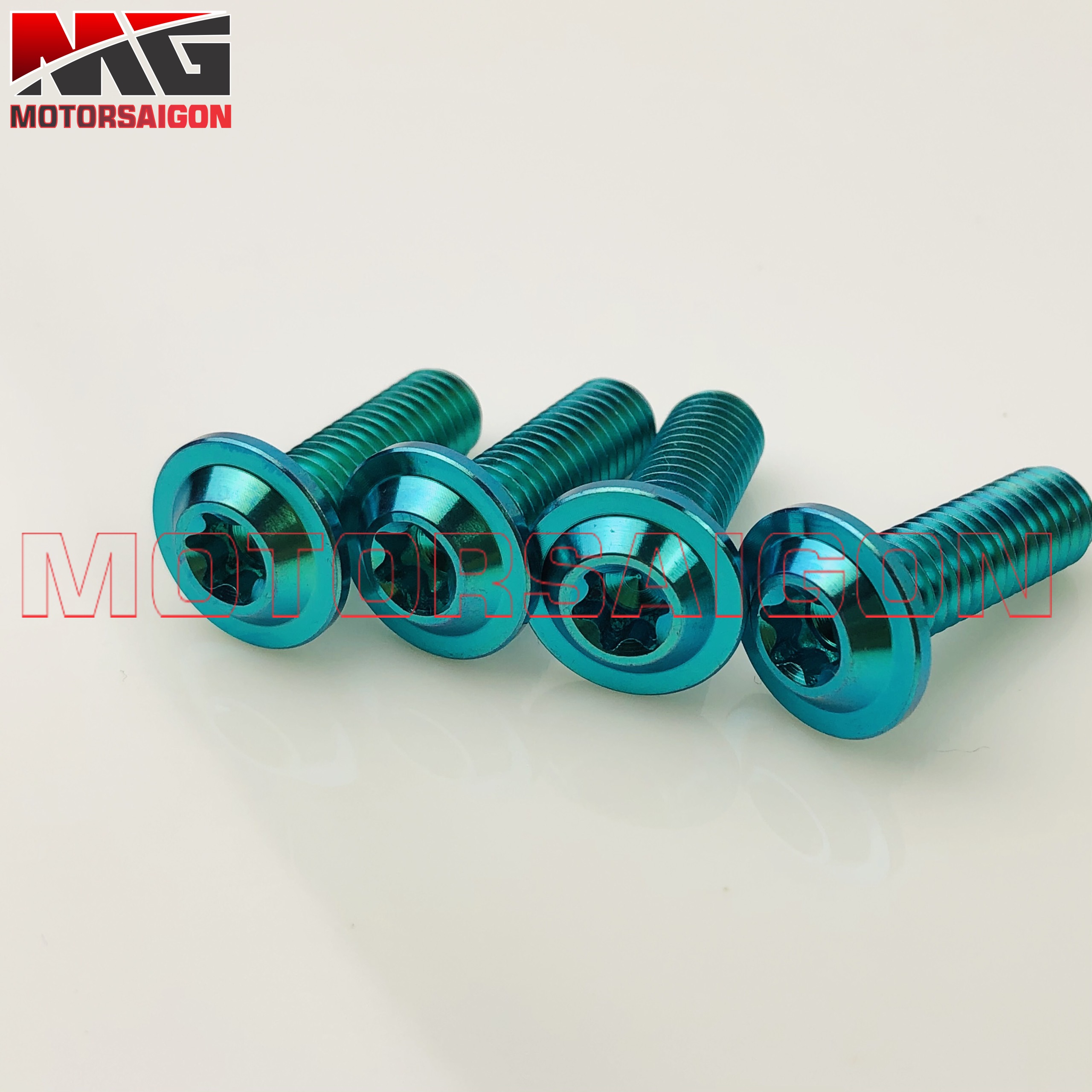 [HCM]4 ốc titan gr5 xanh lục bảo gắn đĩa nhập khẩu thái lan dòng cao cấp Motorsaigon