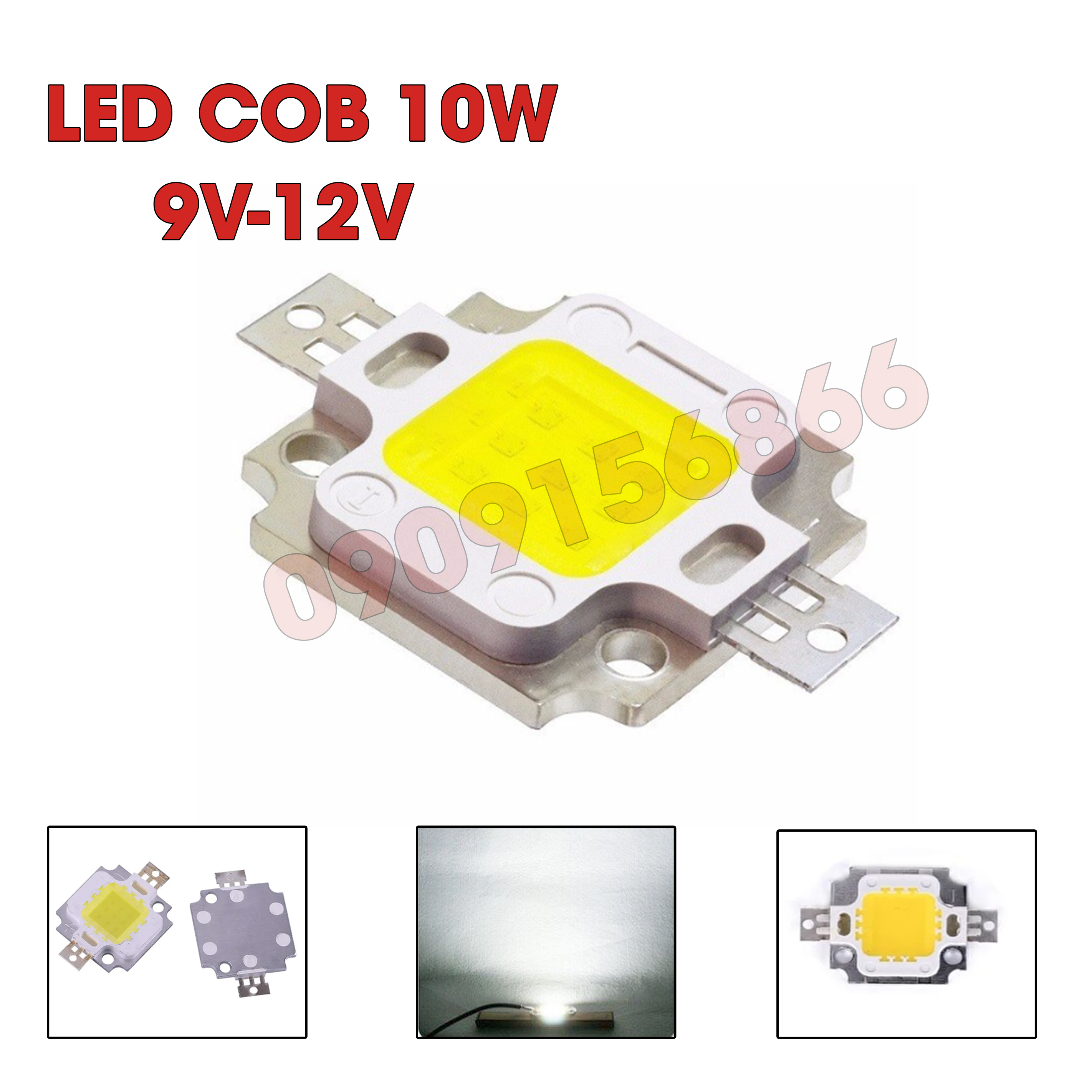 Mắt led cob 12v 10w