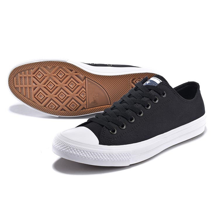 [HCM]Giày Sneaker Vải Canvas CK2 Cổ Thấp Nam Màu Đen