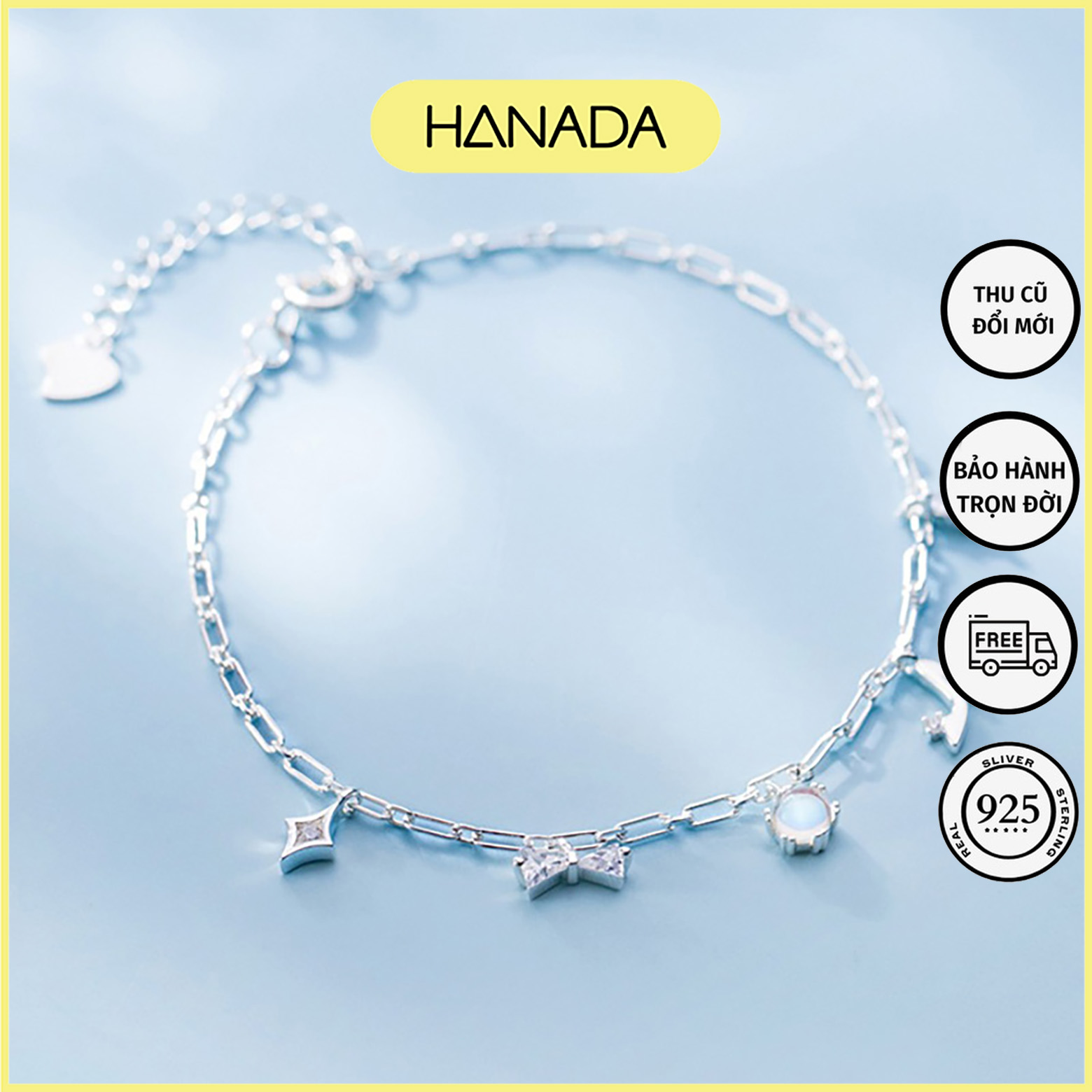 Lắc tay charm đá 0668