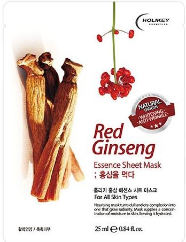 Hộp 10 Mặt Nạ Nhân Sâm Đỏ Giúp Trẻ Hoá Và Dưỡng Ẩm Cho Da Holikey Red Ginseng Essence Sheet Mask 25ml
