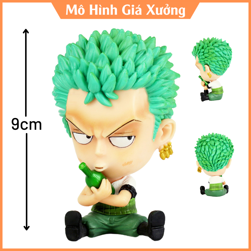 [Hoàn Tiền 10%]Mô hình Roronoa Zoro Chibi Cao 9 cm -Tượng Figure One Piece